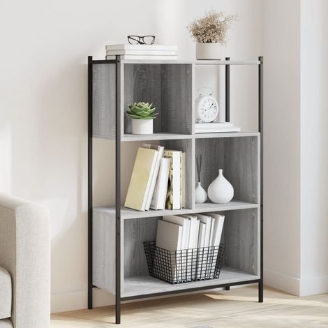 Bücherregal Grau Sonoma 72x28x109 cm Holzwerkstoff (1/5)