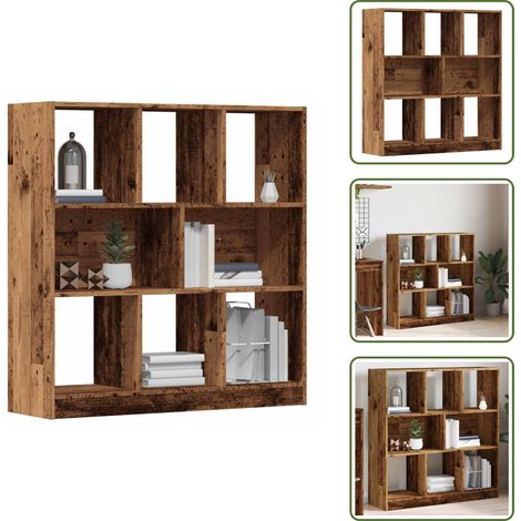 Bücherregal Altholz-Optik 97,5x29,5x100 cm Holzwerkstoff - Bücherschrank - Bücherschränke - Büroschrank - Büroregal (1/5)