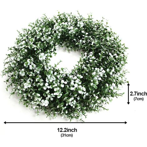 Weihnachts-Simulationsgirlande - 31x31x7cm - Farbe: Weiß
