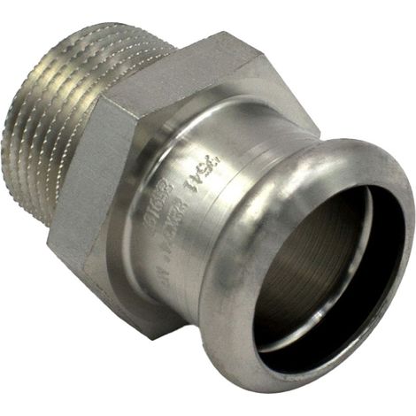 RACCORDO DRITTO A PRESSARE MASCHIO FEMMINA IN ACCIAIO INOX SERIE INOXPRES UNIKO - 3/4Xø22  - RMR