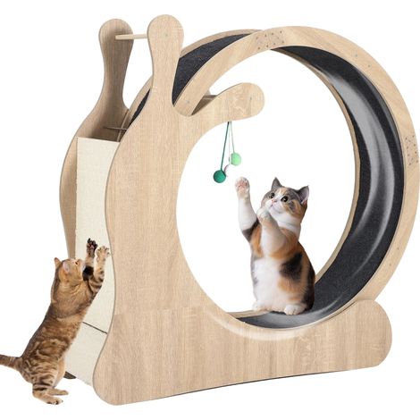Ruota per gatti, design in legno, funzioni interattive, Wood-a, 95 cm (1/2)