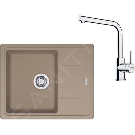 Franke - Ensemble G262KA, évier en fragranit BFG 611-62 et robinet FP 3230.031, cachemire / chrome 114.0700.729 (1/4)