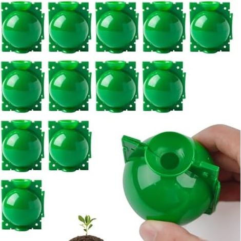 CSPARKV 12Pcs Reusable Plant Grafting Box Plant Rooting Device Propagation Propagation Ball Plant Breeding Boxes for Garden Growing Breeding Grafting (Green) (1/5)