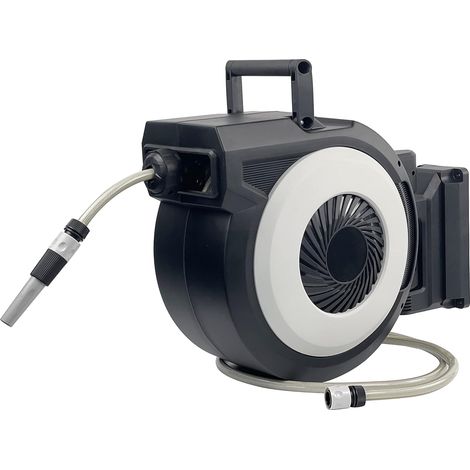 COSTWAY Avvolgitubo da Giardino Automatico a Muro, Tubo in PVC 20/30 M con Tubo di Alimentazione 2 M, Supporto Girevole a 180°, Ritorno Lento, Avvolgitubo Acqua Retrattile con Ugello Spray (30 M) (1/5)