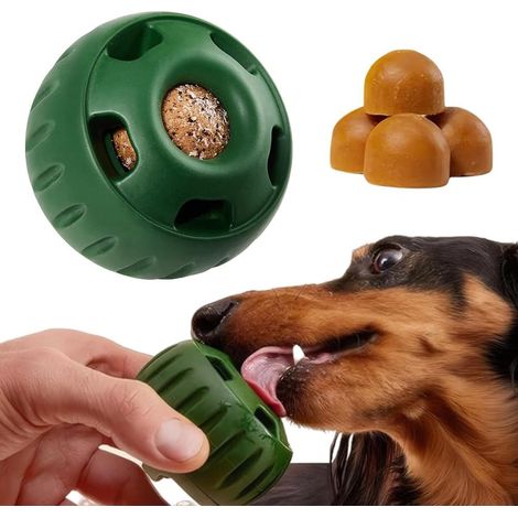 Pelota masticable para perros - Dispensador de comida reutilizable para perros - Juguete interactivo para perros - Alivia la ansiedad - Pelotas de comida con fugas