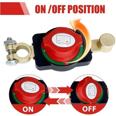 Interrupteur principal de batterie - - 12-48 V - 275 A - Étanche - Facile à utiliser - Durable (1/4)