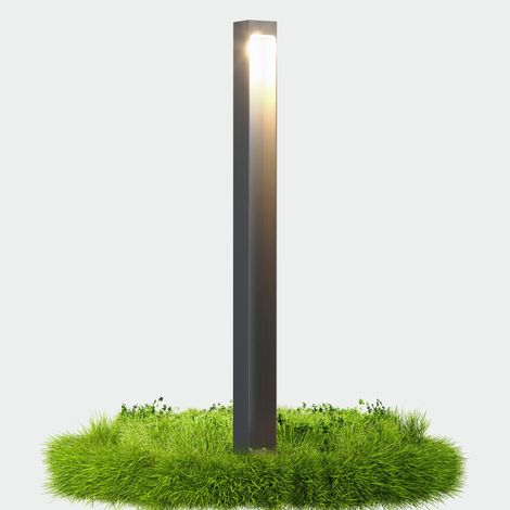 doporro Lampe LED sur Pied Extérieure 5W avec LED Lampe Jardin Étanche IP65 3000K Lumière Chaude Light Extérieure Gris Design BaldersLights 6x6x80cm