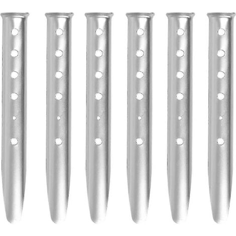Sandheringe, Aluminium-Zeltnägel, U-förmige Heringe. Geeignet für Zelte, Camping, Wandern, Strand, 6er-Set (orange). (1/5)