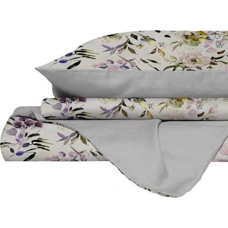 Copripiumino Matrimoniale con Federe Stampato in Puro Cotone Zara (1/3)