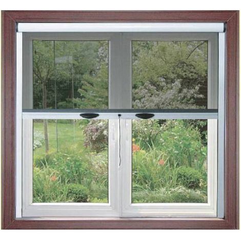 C ZANZARIERA IN KIT FINESTRA C/FRENO 140X160 BIANCO