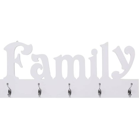 vidaXL Perchero de pared FAMILY 74x29,5 cm (1/2)