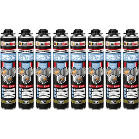 Brunnenschaum 8 x 750ml Bauschaum Montageschaum Pistolenschaum IsolBau (1/5)