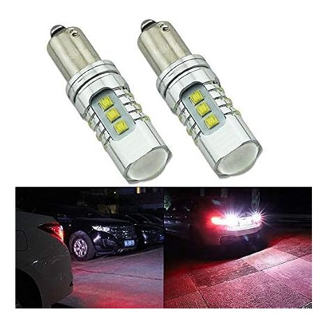 H21W BAY9S LED Bulbs High Power 4800LM Bright with Canbus Error Free for Turn Signal, Backup Light and More, 6000K White, Pack of 2 (1/2)