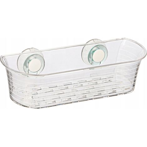 Cesta de baño transparente Geco con ventosas