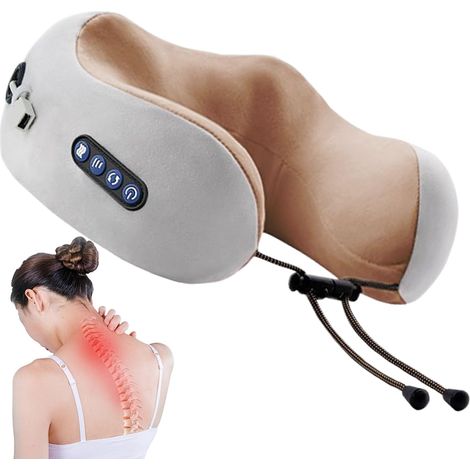 Massageur de Cou Électrique,Outils de Massage Sans Fil à 3 Intensités  Coussin de Massage Électrique pour le Cou Sans Fil - pour Hommes et Femmes, à la Maison, au Bureau, en Voiture et en (1/5)