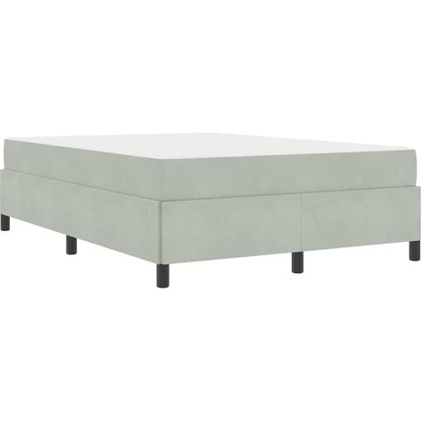 Estructura de cama con colchón Gris Claro 160 x 200 cm tela vidaXL (1/5)