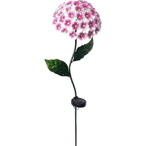 Solarbetriebene LED-Hortensienblume, wasserdichter Gartenstecker, dekorative Lampe für Rasen und Außenbereich.
