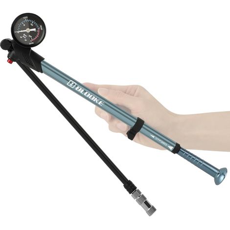 Pompe d'amortisseur avec manomètre 300psi air haute pression portable Mini pour fourche avant, suspension arrière moto (1/5)