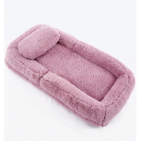 ELVMI Poltrona da Pavimento Pieghevole con Schienale Regolabile in 5 Posizioni, Convertibile in Letto, Poliestere e Ferro Rosa (1/5)
