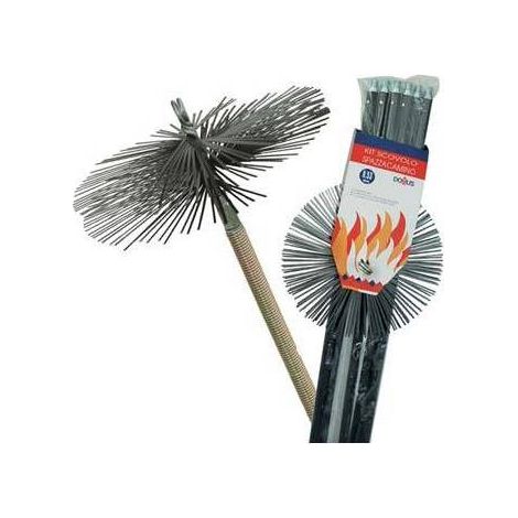 BROSSE EN ACIER KIT DE NETTOYAGE POUR CHEMINÉE DOMUS