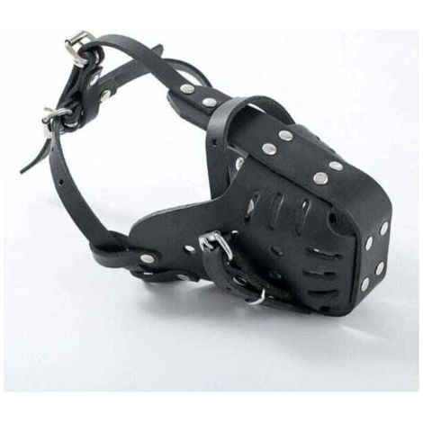 Muselière Anti-Morsure Pour Chien, XU, Cuir, Taille Moyenne/Grande, Pour Berger Allemand/Doberman - (1/4)
