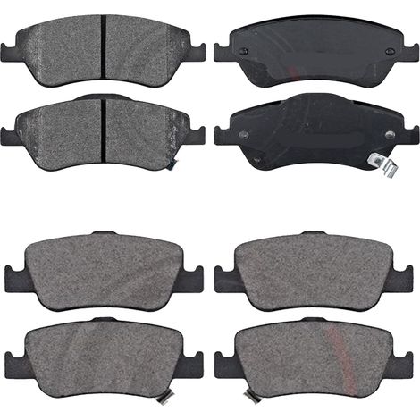 KIT PASTIGLIE FRENO ANTERIORI E POSTERIORI compatibile con TOYOTA COROLLA TRE VOLUMI (E12) / PASTIGLIE FRENANTI AUTO OEM P 83 064,P 83 065 / SOSTITUZIONE DIRETTA / BASSA POLVERE / SILENZIOSO (1/4)
