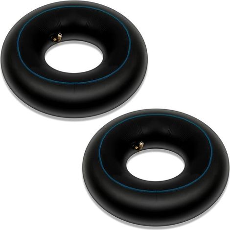 Lot de 2 chambres à air de 4,10/3,50-4 pouces pour brouette, pneus de rechange pour roues de brouette, chambres à air pour tondeuses à gazon, chariots à main, roues de brouette (1/4)