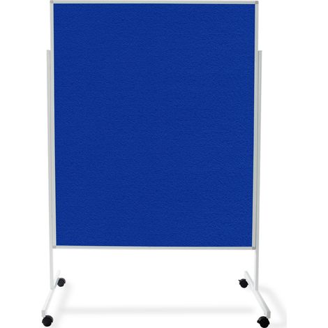 Moderationstafel mit Rollen Doppelseitig 150 x 120 cm Filz Blau (1/5)