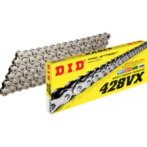 Catena DID 428VXG&B-142 in oro (142 maglie) con O-ring (aperta + rivetto)