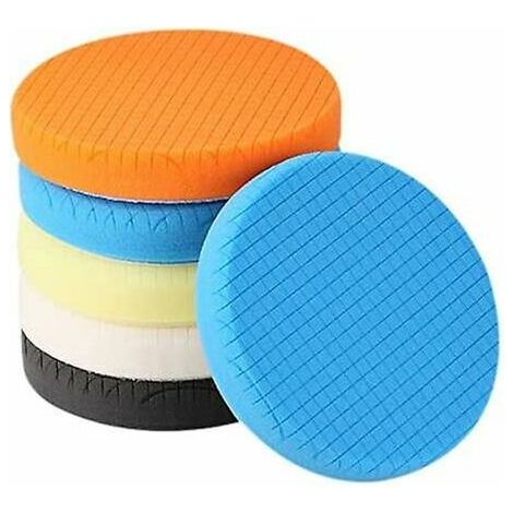 Green Mobility-Polissage Pad, 5 Pièces 180mm/7 Pouces Éponge de Polissage Kit de Polissage pour Voiture Polisseur Tampon Pad/pour RO/DA Double Action polisseuse Polissage (1/5)
