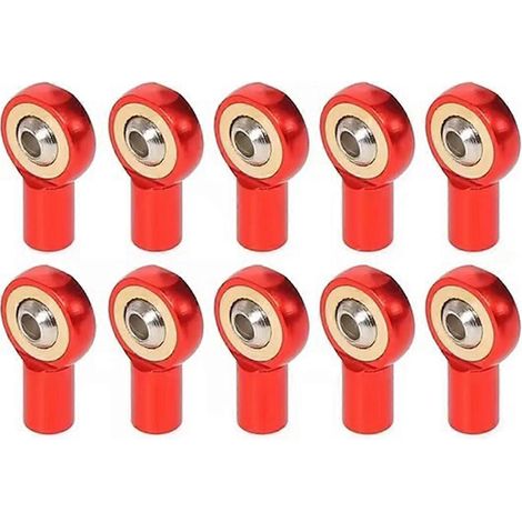 Lot de 10 supports à rotule M2.5 pour biellettes de voiture RC (rouge) (1/5)
