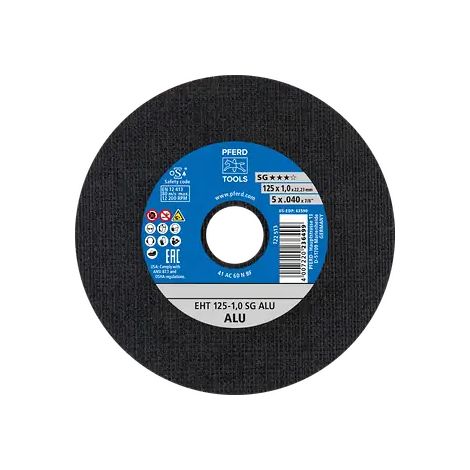 PFERD TOOLS Trennscheibe EHT 115x1,6x22,23 mm gerade Leistungslinie SG ALU für Alu 25 Stk (1/3)