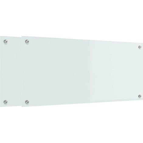 Protection de cuisine Blanc 90 x 40 cm verre trempé CFW98463 (1/5)