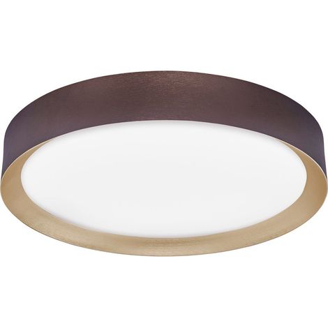 Merano Barkerville 55cm LED Intégrée Semi Encastré Marron Café Aluminium Blanc Mat LED 47W 3525Lm 3000K