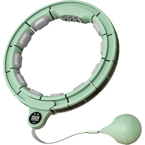 Cerceau de hula-hoop lesté intelligent avec massage magnétique et compteur, cerceau de fitness anti-chute, ceinture amincissante ajustable pour la perte de poids, convient aux tours de taille de 70 à (1/5)
