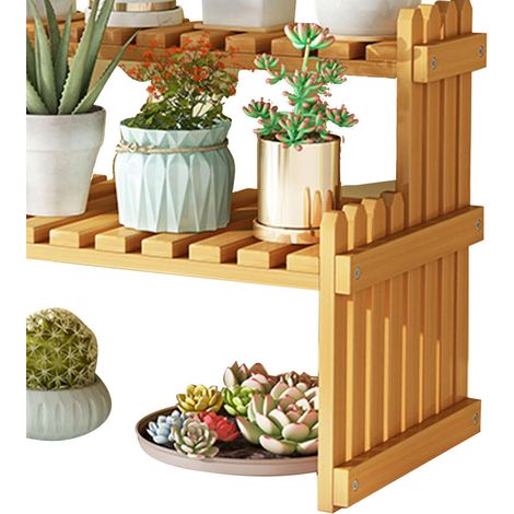 Support de table pour plantes, étagère à fleurs de bureau pour intérieur, extérieur, maison, patio, pelouse, jardin, balcon (S 200 x 150 x 135 (1/5)