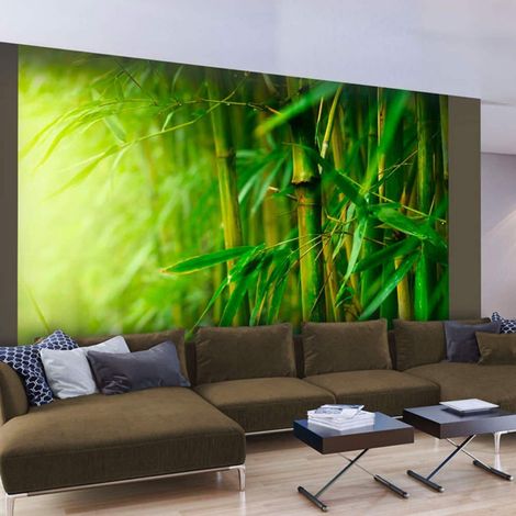 Papier peint bambou de la jungle - 400 x 309 cm (1/4)