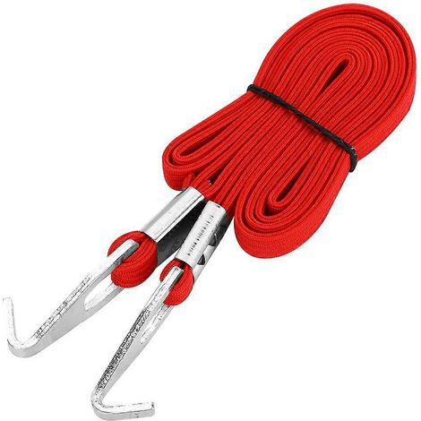 2024DUUTI Sangle de bagage extensible élastique avec crochets, corde pour vélos, suspension extérieure (rouge)