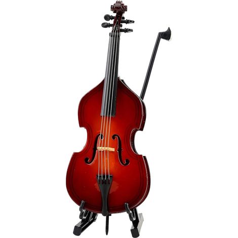 Statuette de Violoncelle - Miniature en Bois d'Instrument à Cordes - Sculptures Miniatures de Violoncelles - pour Salon Chambre Étagère Chambre Bébé Table de Chevet Meuble (1/5)