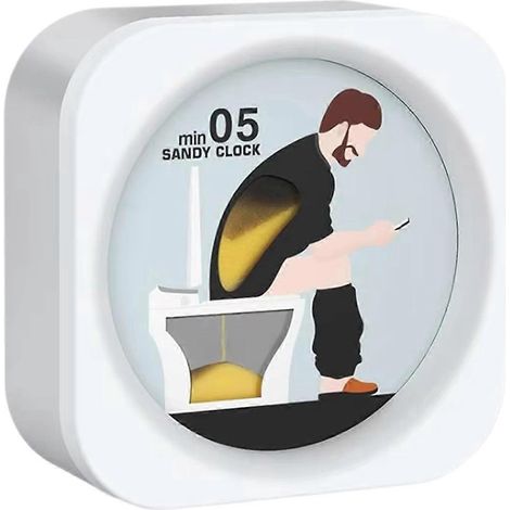 Toiletten-Sanduhr, 5-Minuten-Countdown-Funktion, Weiß
