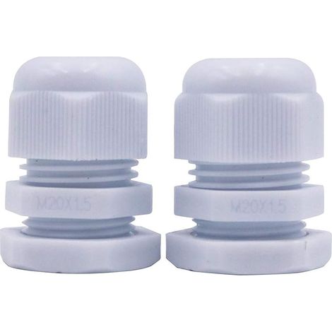 Lot de 100 presse-étoupes étanches IP68 réglables en nylon M20 x 1,5 (1/5)