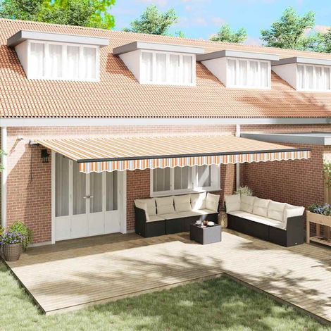 Tenda retrattile Multicolore 600 × 300 cm Poliestere vidaXL (1/5)