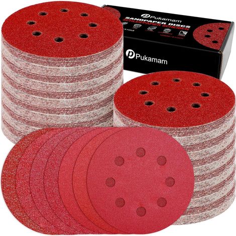 Schleifpapier 125mm Klett 140 8 Loch Gemischte Körnung (1/5)