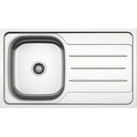 Fregadero de encastre MP861VDX acero 86x50 cm un seno y escurridor derecho