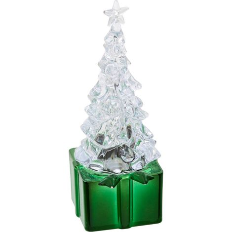 Árbol de Navidad con luces LED, 11 cm de altura, que funciona con pilas - Feeric lights & christmas (1/5)