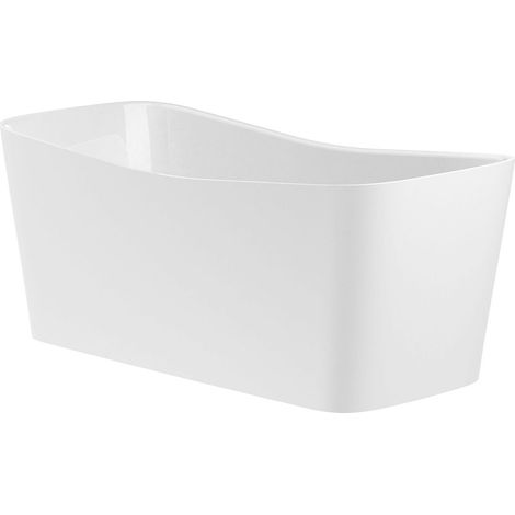 BAÑERA MAUI CUADRADA STONEX® 1550X700 BLANCO CON DESAGÜE CLICK-CLACK Y SIFÓN