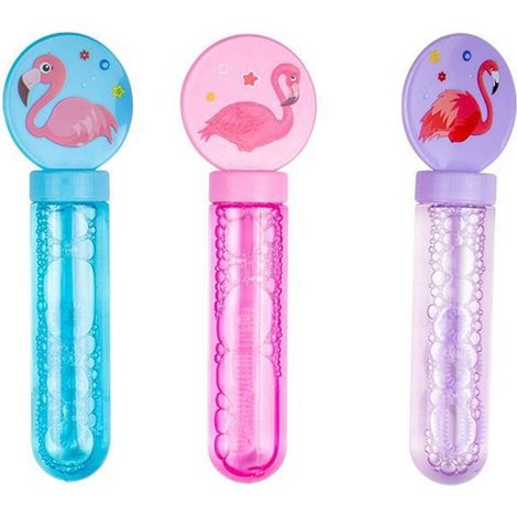 Trade Shop - Set 3 stücke Seifenblasen Flamingos 14cm Spielzeug Kinder Geschenk 6719004 - (1/5)