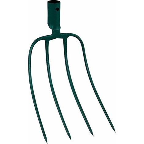 Fourche à fumier 4 dents douille manche bois certifié PEFC 100% - Leborgne