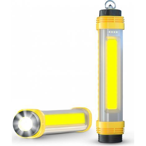 Lampe de travail LED - Lampe de poche d'atelier - Lampe LED COB magnétique super lumineuse - Lampe d'inspection rechargeable - Lanterne de camping avec aimant pour réparation de voiture, (1/5)