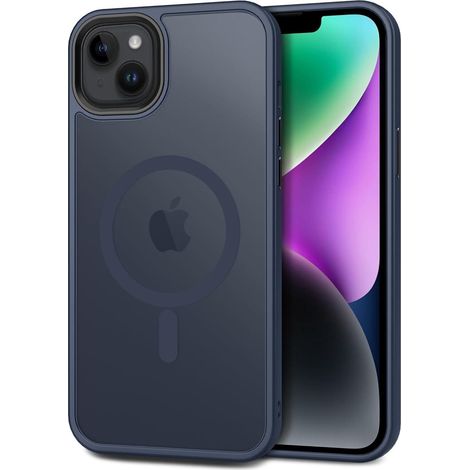 Handyhülle Kameraschutz MagSafe Stoßfest iPhone 13 14 Dunkel Blau (1/5)